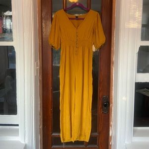 Golden yellow jumpsuit. Size L. Wild Fable.